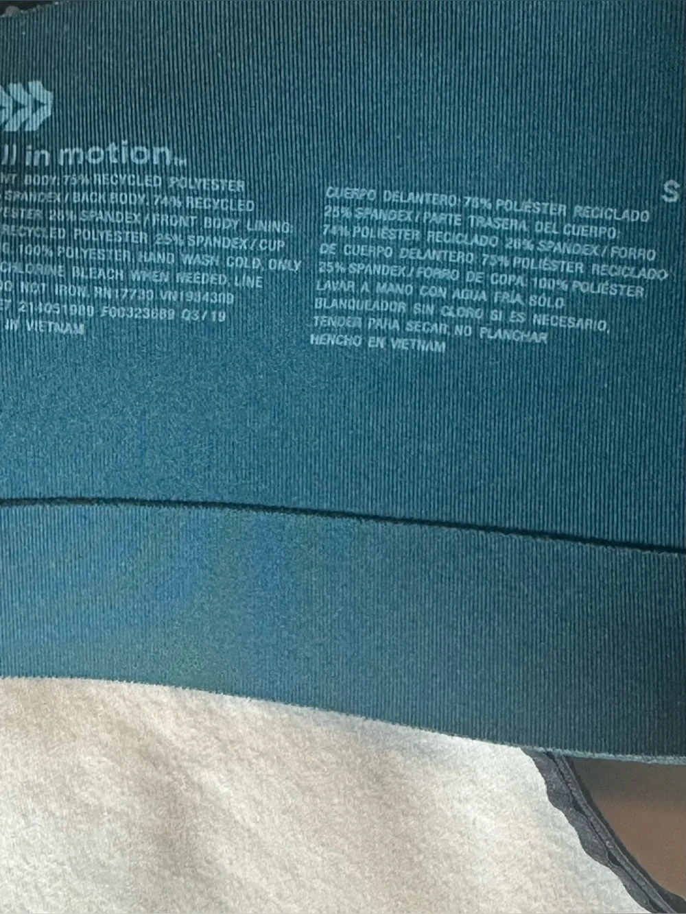 AL IN MOTION Wireless Teal Comfort  SPORTS Bra - Women Intimates & Sleepwear
